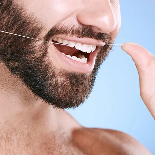 Man using Flosser