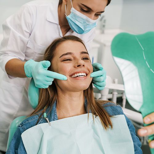 Lady consulting the Dentist